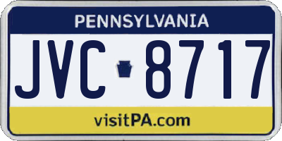 PA license plate JVC8717