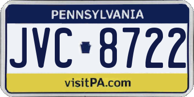 PA license plate JVC8722
