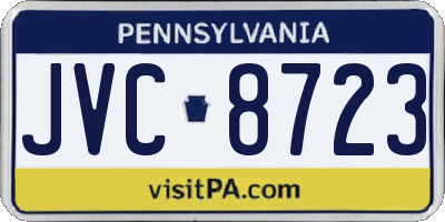 PA license plate JVC8723