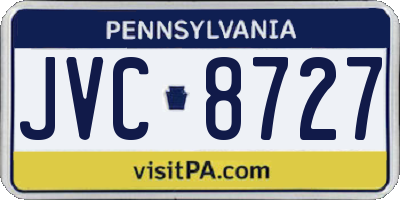 PA license plate JVC8727