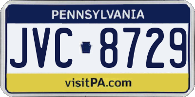 PA license plate JVC8729