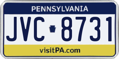 PA license plate JVC8731