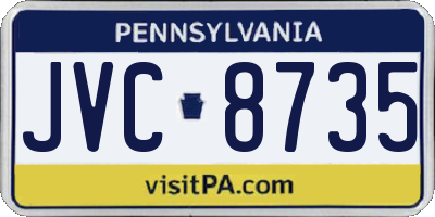 PA license plate JVC8735