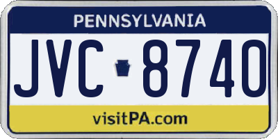 PA license plate JVC8740