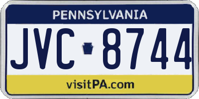 PA license plate JVC8744