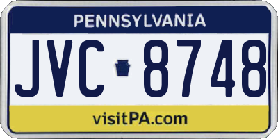 PA license plate JVC8748