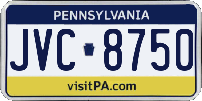 PA license plate JVC8750