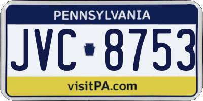 PA license plate JVC8753