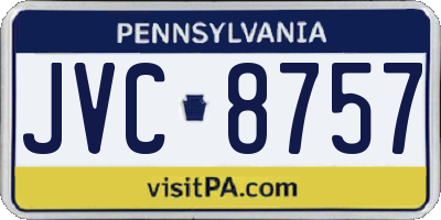 PA license plate JVC8757
