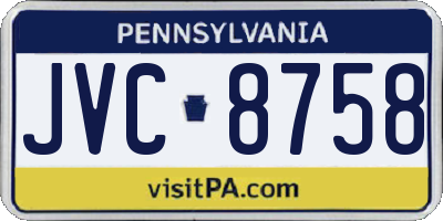 PA license plate JVC8758