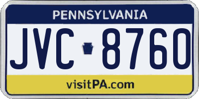 PA license plate JVC8760