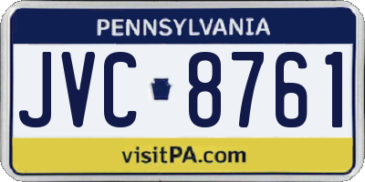 PA license plate JVC8761