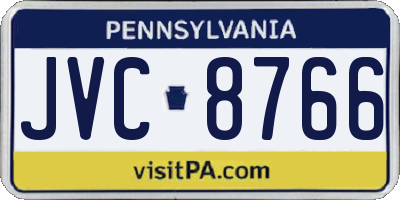 PA license plate JVC8766