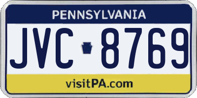 PA license plate JVC8769