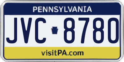 PA license plate JVC8780