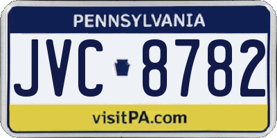PA license plate JVC8782