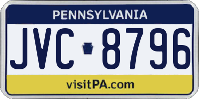 PA license plate JVC8796