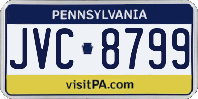 PA license plate JVC8799