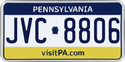 PA license plate JVC8806