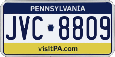 PA license plate JVC8809