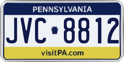 PA license plate JVC8812