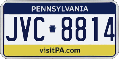PA license plate JVC8814