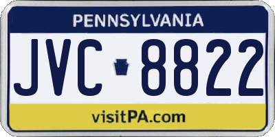 PA license plate JVC8822