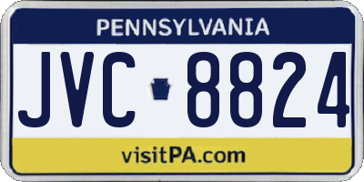 PA license plate JVC8824