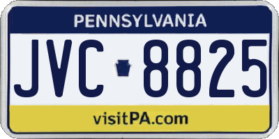 PA license plate JVC8825