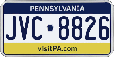 PA license plate JVC8826