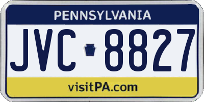 PA license plate JVC8827