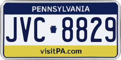 PA license plate JVC8829