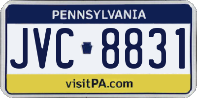 PA license plate JVC8831
