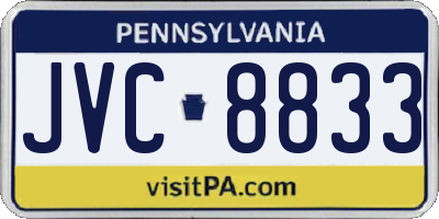 PA license plate JVC8833