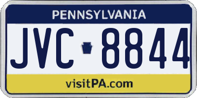 PA license plate JVC8844