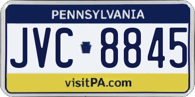 PA license plate JVC8845