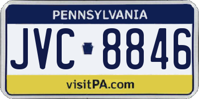 PA license plate JVC8846
