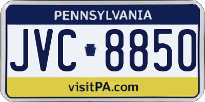 PA license plate JVC8850