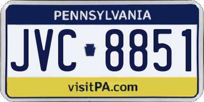 PA license plate JVC8851