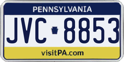 PA license plate JVC8853
