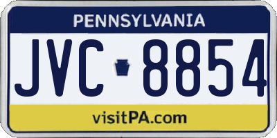 PA license plate JVC8854