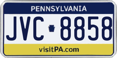 PA license plate JVC8858