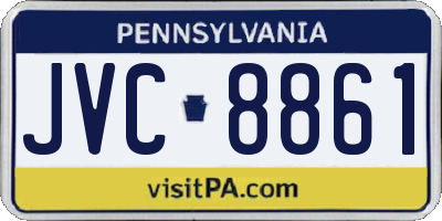 PA license plate JVC8861