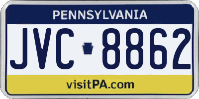 PA license plate JVC8862