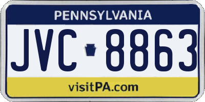 PA license plate JVC8863