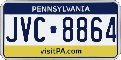 PA license plate JVC8864