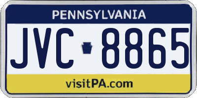 PA license plate JVC8865