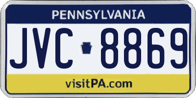 PA license plate JVC8869