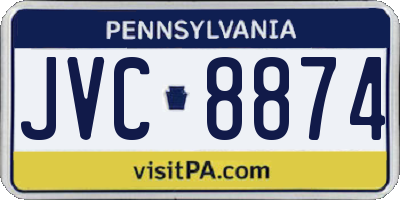 PA license plate JVC8874