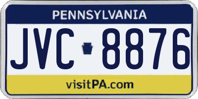 PA license plate JVC8876